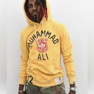 Muhammad Ali Graphic Yellow Hoodie